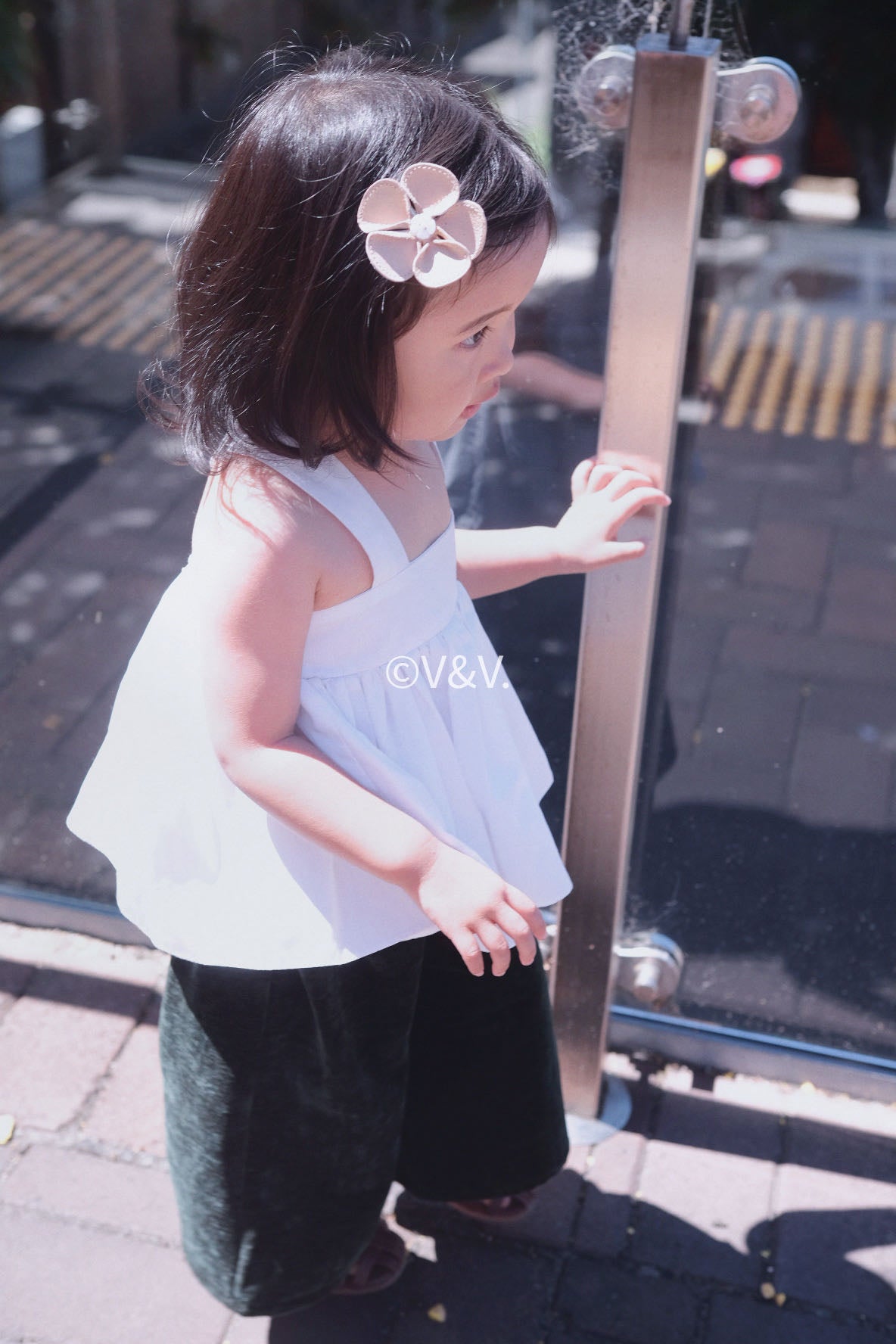 White Cotton Ruffle Top