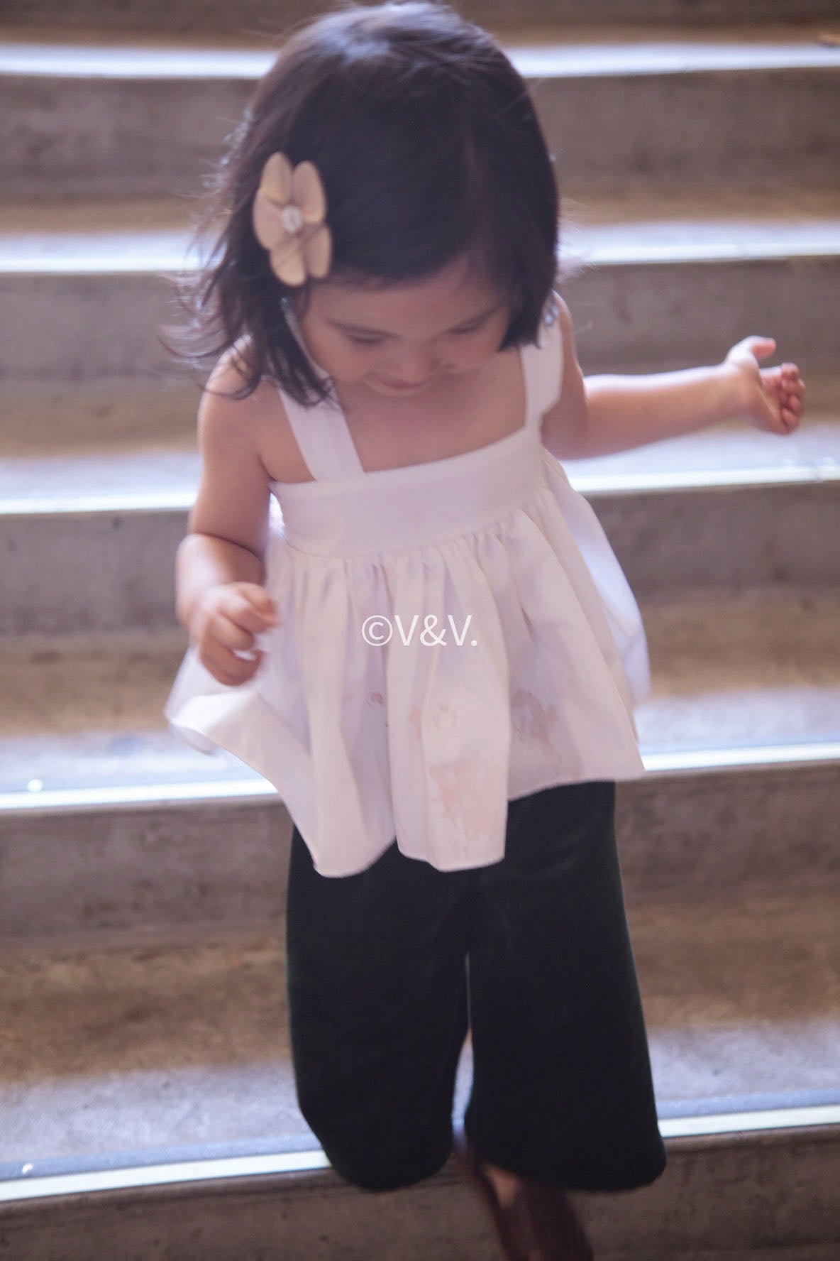 White Cotton Ruffle Top