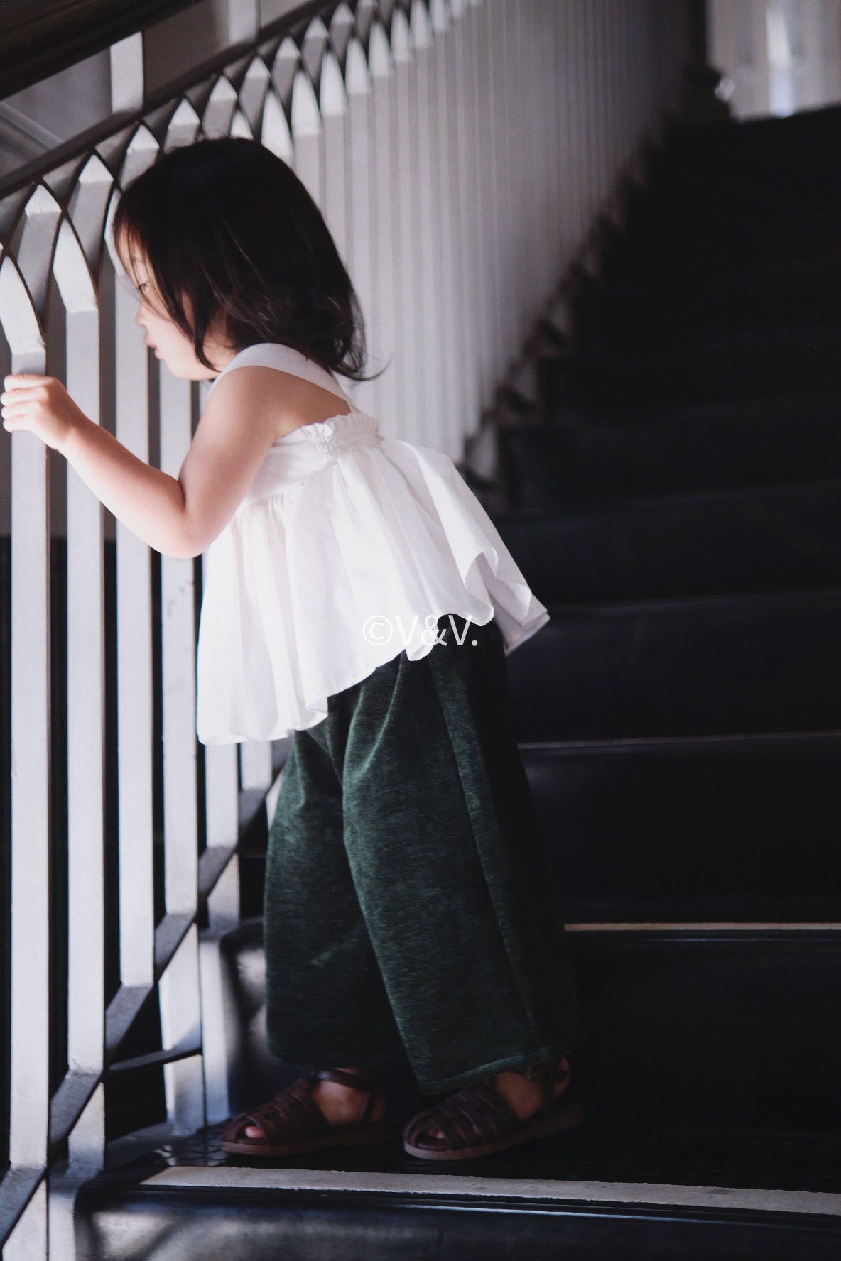 White Cotton Ruffle Top