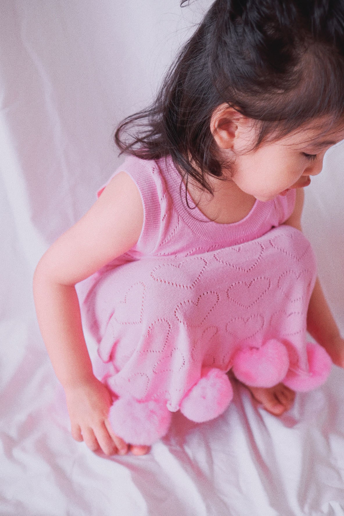 Pink Pompom Princess Loving Heart Dress