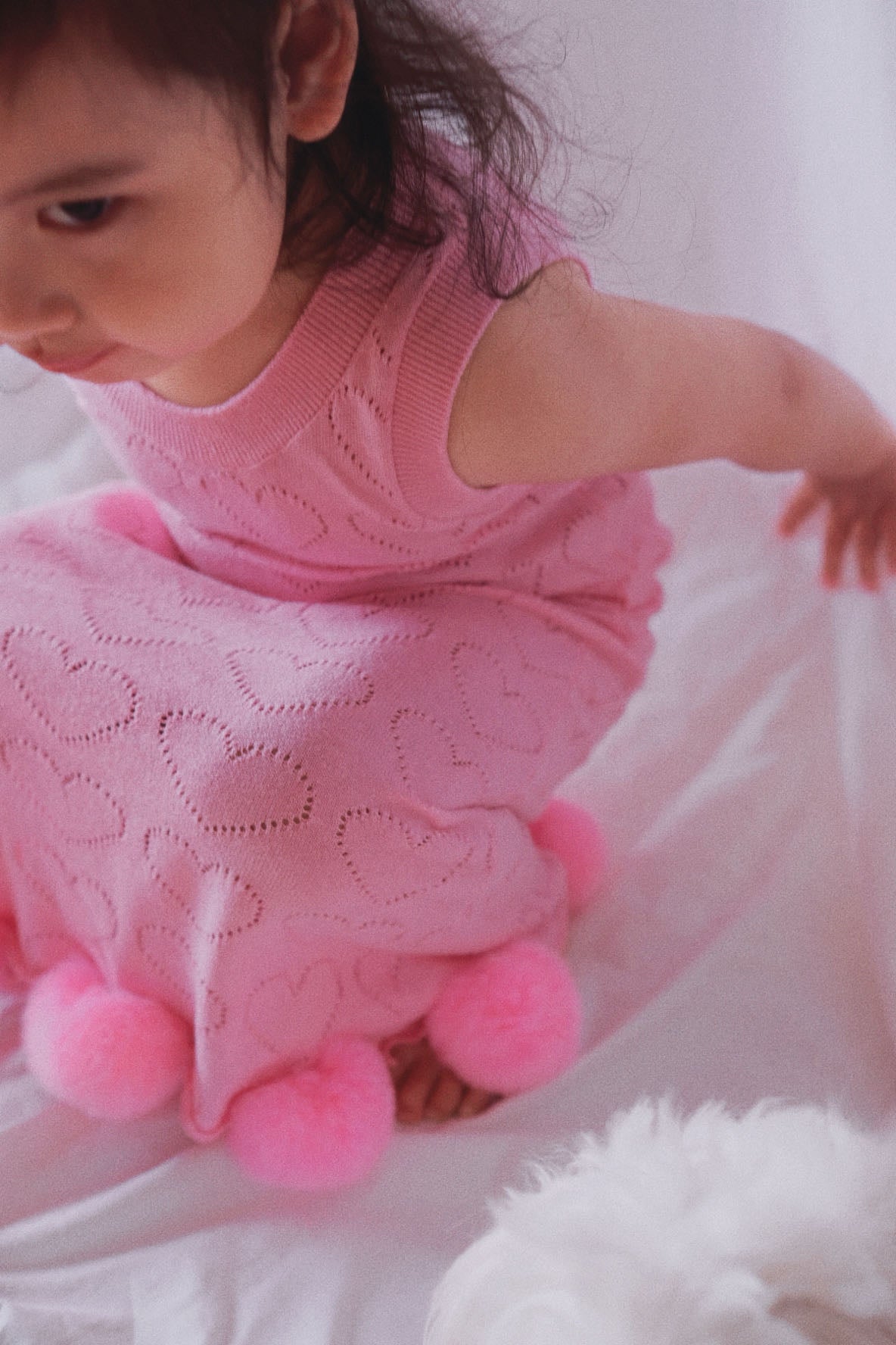 Pink Pompom Princess Loving Heart Dress