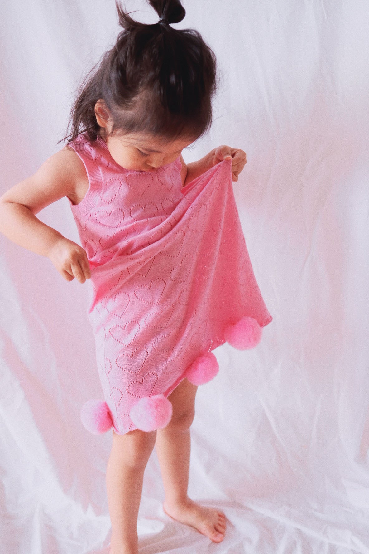 Pink Pompom Princess Loving Heart Dress