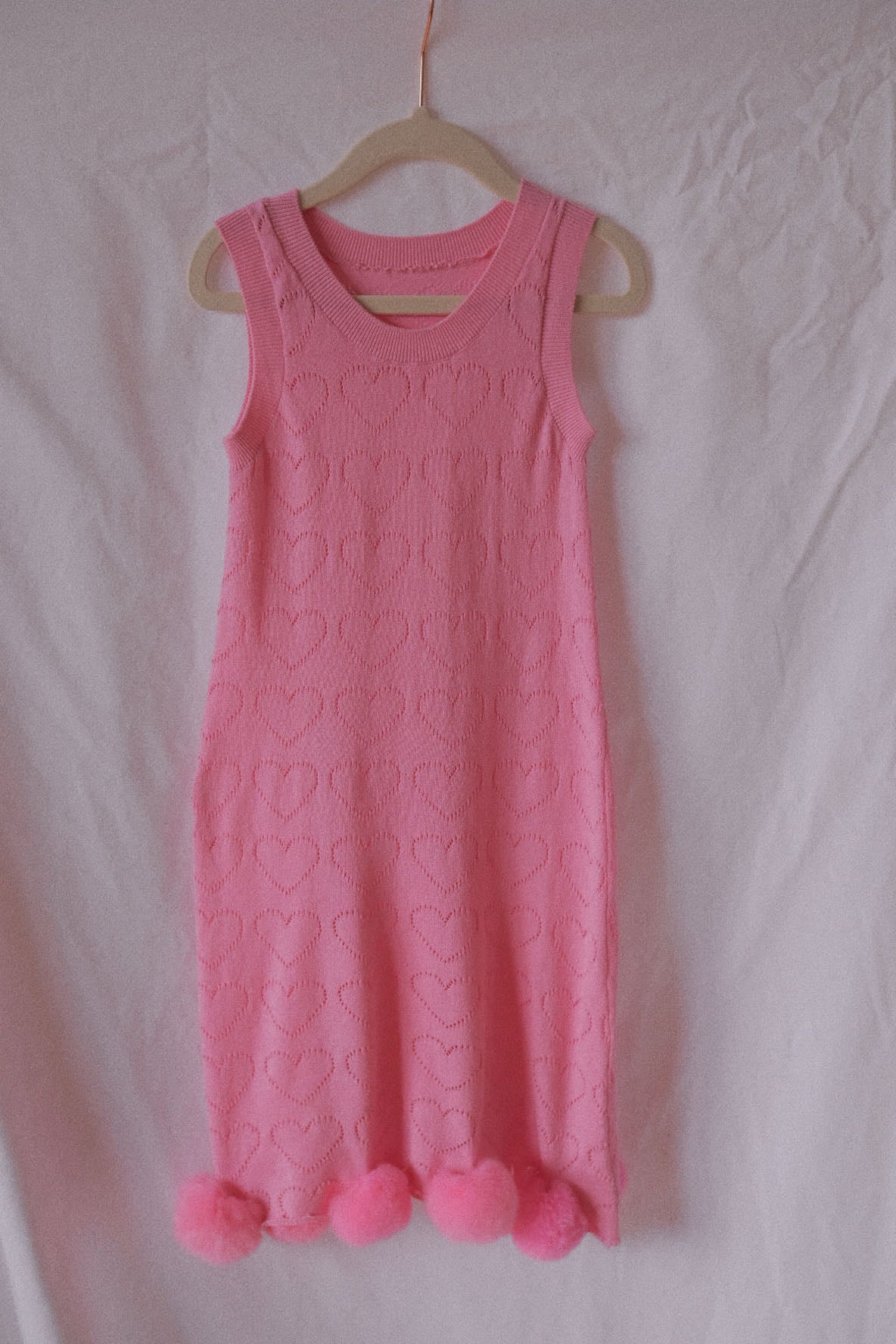 Pink Pompom Princess Loving Heart Dress