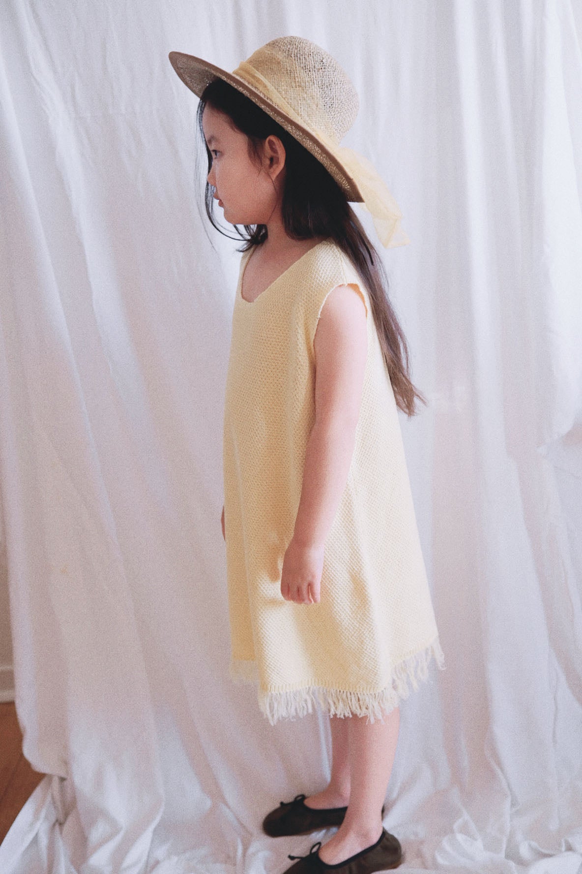 Mathilde Frayed Organic Cotton Dress