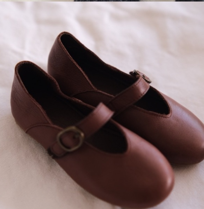 Ava Leather Mary Jane Ballet Flats