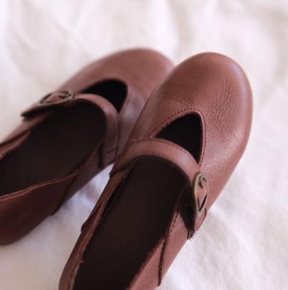 Ava Leather Mary Jane Ballet Flats