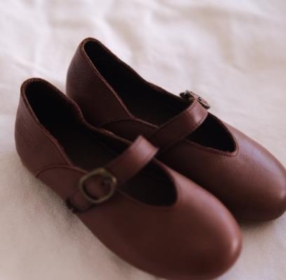 Ava Leather Mary Jane Ballet Flats